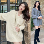 孕妇装秋冬装套装时尚款洋气，时髦韩版针织加厚毛衣上衣两件套冬季