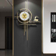 轻奢欧式挂钟时尚家用钟表2023客厅创意时钟现代简约餐厅挂表