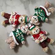 圣诞冬日毛衣男熊女熊挂件(熊挂件，)卡通毛绒公仔玩具玩偶娃娃珠链挂饰