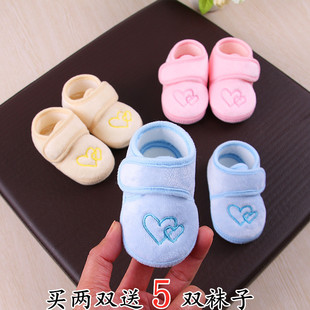 0-3-6个月男女宝宝鞋子1岁婴幼儿学步鞋软底棉鞋新生婴儿单鞋春秋