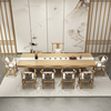 新中式原木茶台茶桌椅组合家用简约现代大板，功夫泡茶桌全实木茶几