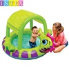 INTEX儿童充气游泳池 海马有盖遮阳戏水池 卡通波波海洋球池