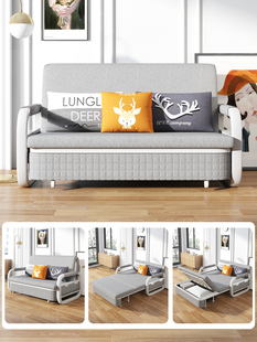 布艺沙发床两用多功能，可折叠双人1.2小户型客厅沙发1.5米1米单人