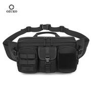 ozuko包斜挎包户外战术士腰包多功能运动款胸包腰包