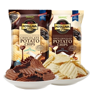 啪啪通巧克力薯片零食印尼进口零食巧克力马铃薯片100g