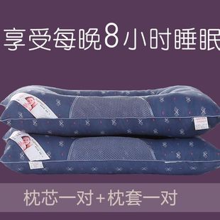送枕套决明子磁石枕头荞麦枕头枕芯单人一对成人颈椎枕头芯套装