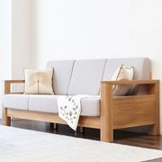 实木沙发全实木北欧小户型橡木沙发组合现代简约新中式客厅家具