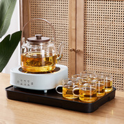 玻璃茶具套装家用茶盘小型办公室客厅防烫耐热泡，茶壶喝茶功夫茶杯