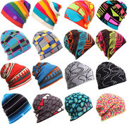 多彩单板滑雪帽针织帽保暖滑冰帽双层针织，休闲帽色彩亮丽