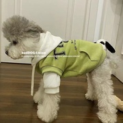 秋冬小狗狗衣服潮牌加绒雪纳瑞泰迪比熊博美茶杯犬衣服保暖春