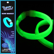 荧光三联手环铝箔袋装，夜光棒宽手镯，发光玩具发光手环