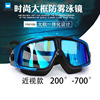 三亚-2022款大框电镀成人近视，防水防雾泳镜男女平光游泳眼镜护目