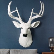 欧式创意鹿头壁挂墙饰客厅墙面动物头壁饰挂件墙壁复古立体装饰品