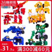 心奇爆龙战车x3超斗暴龙，变形恐龙霸王机器人玩具，金刚儿童男孩新奇