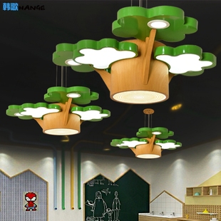 创意大树造型灯个餐厅，儿园教室吊灯图书馆，商场游乐园定制灯具