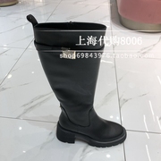 恋尚萝莎2023冬季女靴厚底水钻粗高跟长靴子骑士靴高筒靴 4T59502