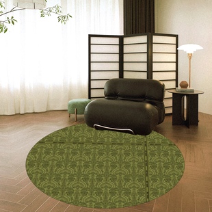复古南洋风轻奢极繁主义中古绿地毯客厅卧室沙发阳台茶几毯防滑垫