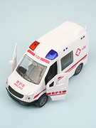 救护车警车消防摩托合金汽车模型，玩具儿童声光回力男孩开门警察