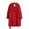 dy家品牌女装高端洋气，气质秋冬大红色，羊毛大衣-8011