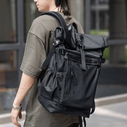 潮牌双肩包男背包，多功能学生书包，大容量电脑包机能潮流旅行包
