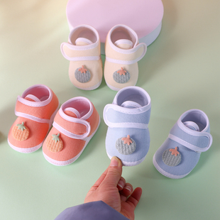 婴儿鞋6到12个月布鞋春秋季单鞋0-1岁男女宝宝学步鞋软底步前鞋