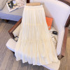 半身裙2024女夏季流光纱裙，小个子白色仙女超仙森系醋酸长裙子