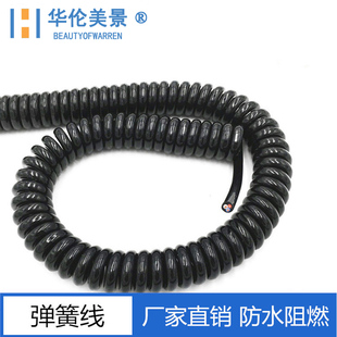 弹簧线加长10米12米电线螺旋线铜芯0.2 0.75平方电缆线弹簧窗帘线