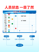 可定制企业办公人员去向公示牌在岗动态考勤管理表软白板磁性墙贴