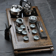 锦格功夫茶具套装四合一鸡翅木，茶盘陶瓷整套实木长方形蓄水茶台