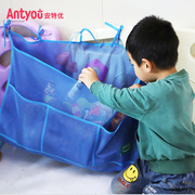 大号婴儿床围栏网格挂袋玩具图书尿不湿收纳袋大容量可水洗储物袋