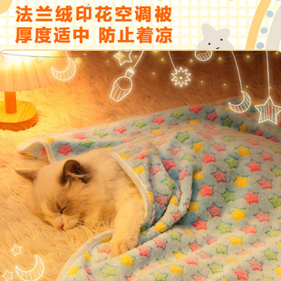 猫咪睡觉毛毯宠物垫子四季通用地垫空调被子冬季保暖狗狗棉垫睡垫