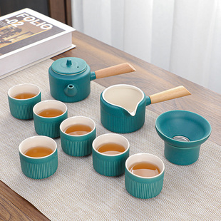陶瓷功夫茶具套装整套家用轻奢简约客厅泡茶壶茶杯送盒定制