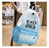 EXO双肩书包6六辑OBSESSION背包韩版学生情侣包书包渐变色帆布包