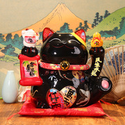 跨境陶瓷招财猫工艺品摆件创意装饰日式家居开运陶瓷招财猫