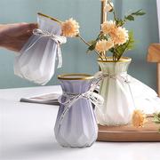 欧式花瓶玻璃客厅摆件创意ins风 高颜值简约小花瓶家用鲜花插花器