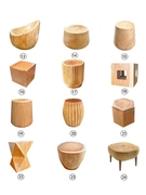 北欧原木墩子方形茶几实木凳子民宿茶台椅子创意换鞋凳边几坐凳