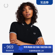 fredperry连衣裙女夏季休闲麦穗，刺绣polo领短袖裙子d3600