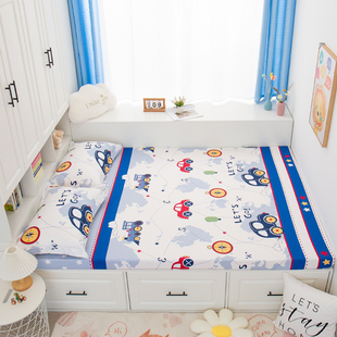 儿童纯棉榻榻米床笠定制薄棕垫，床罩单件保护罩卡通床单1.2米1.35m