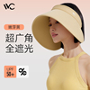 VVC防晒帽女款防紫外线夏户外运动大檐遮阳帽可折叠空顶太阳帽子