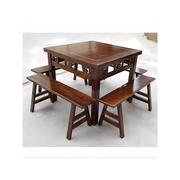 方桌组合圆桌桌子桌椅，四方面馆餐桌饭店八仙桌，正实方形店酒木餐馆