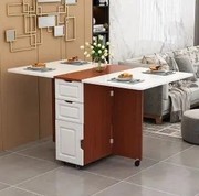 定制简约现代可折叠家用餐桌小户型餐桌木质，饭桌伸缩饭桌