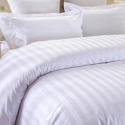 新酒店床上用品四件套白色床单被罩宾馆民宿布草专用加厚加密款销