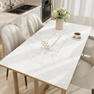 仿大理石餐桌垫轻奢高级感硅胶，皮革桌面pvc饭桌桌布防水防油防烫