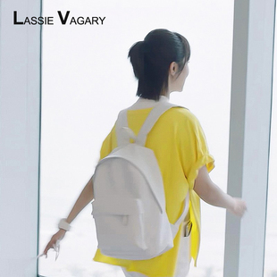 杨紫同款高级感小众双肩，包女大学生简约书包，2024通勤电脑背包