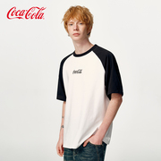 Coca-Cola/可口可乐 短袖T恤男夏季字母印花休闲宽松上衣内搭