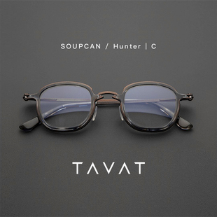 tavat意大利2022年设计hunterc手工方框，近视眼镜架品牌授权