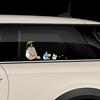 可爱卡通龙猫个性文字汽车贴纸创意车身后玻璃改装小车电动车装饰