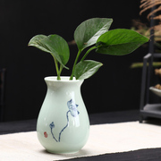 白瓷绿萝水培花盆器皿花瓶绿萝桌面插花陶瓷花盆水养植物花器摆件