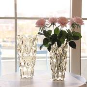玻璃花瓶插花ins风客厅摆件仿真花网红轻奢高端假花餐桌干花创意