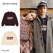 Shinyee▲the new society aw23儿童休闲字母卫衣翻领绒衫